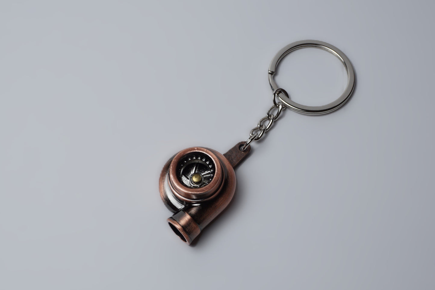 Spinning Metal Turbocharger Keychain