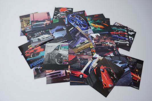 Assorted Car Culture Poster Stickers – 10 Pack JDM & Racing Style Decals