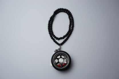 Wheel & Brake Caliper Keychain w/ Soft Rubber Tire - Rear View Mirror Pendant